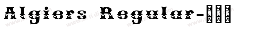 Algiers Regular字体转换